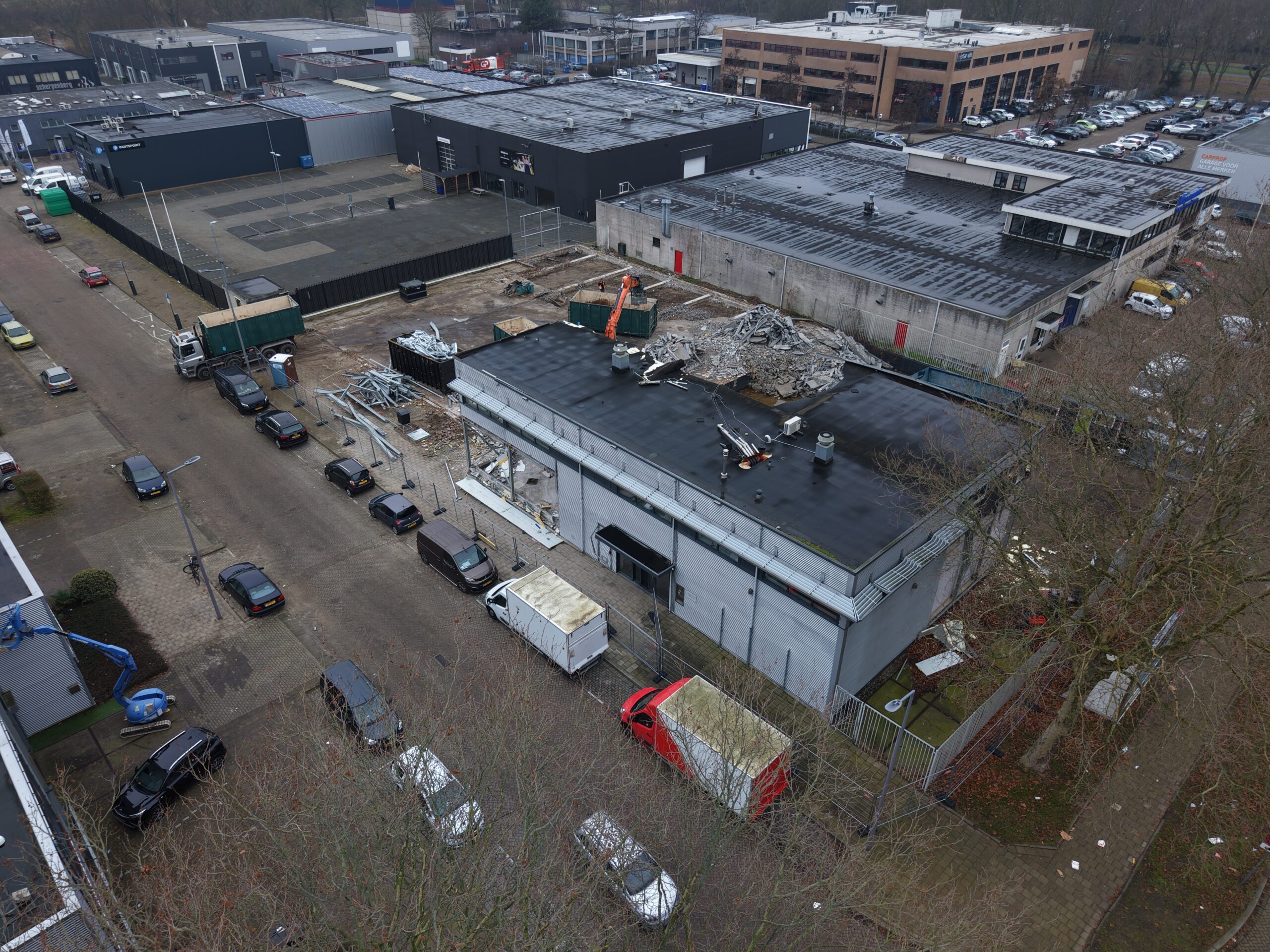 Sloopwerkzaamheden voor nieuwbouw bedrijfspand Rotterdam