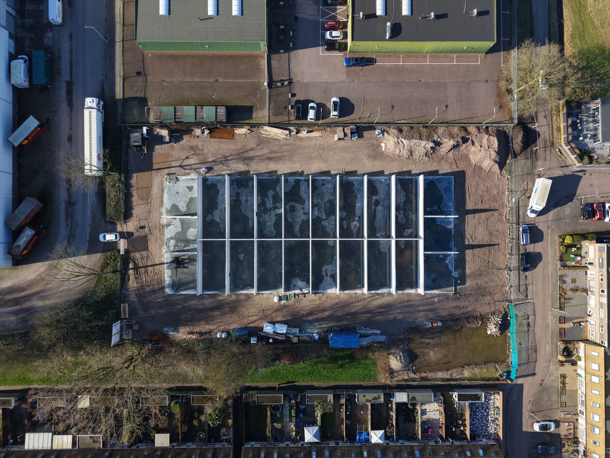 De begane grond van de bedrijfspanden in Arnhem die worden ontwikkeld zijn klaar.