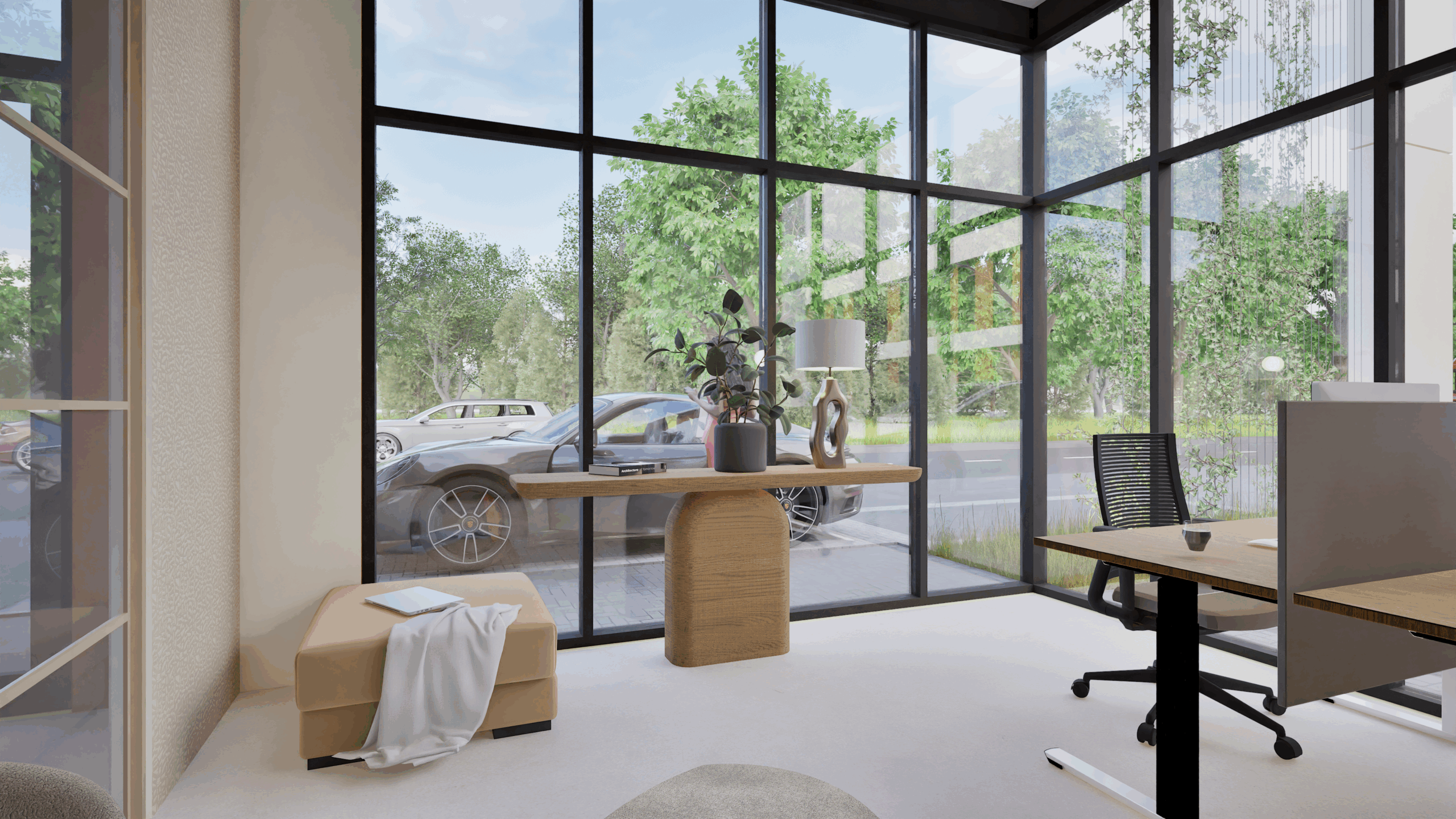 Interieur visualisatie bedrijfs pand Zwijndrecht – moderne werkruimtes en indeling