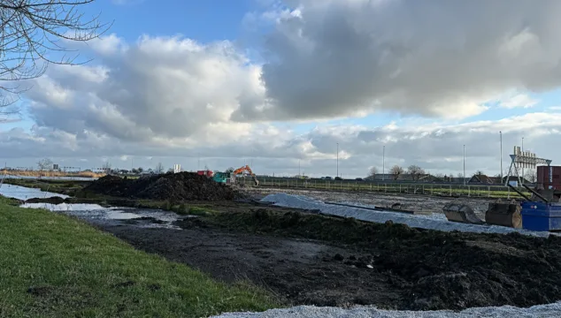 Een afbeelding van de kavel waar de bedrijfspanden in Bodegraven worden gerealiseerd door van der Meijden Vastgoed.