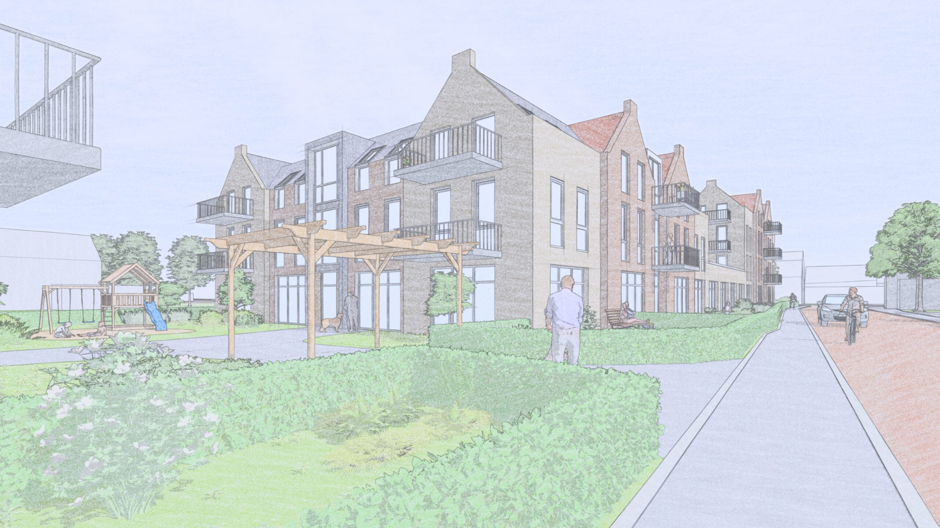 Eerste schetsen onthuld: Van der Meijden Vastgoed ontwikkelt nieuw woon-zorgproject in Driebruggen