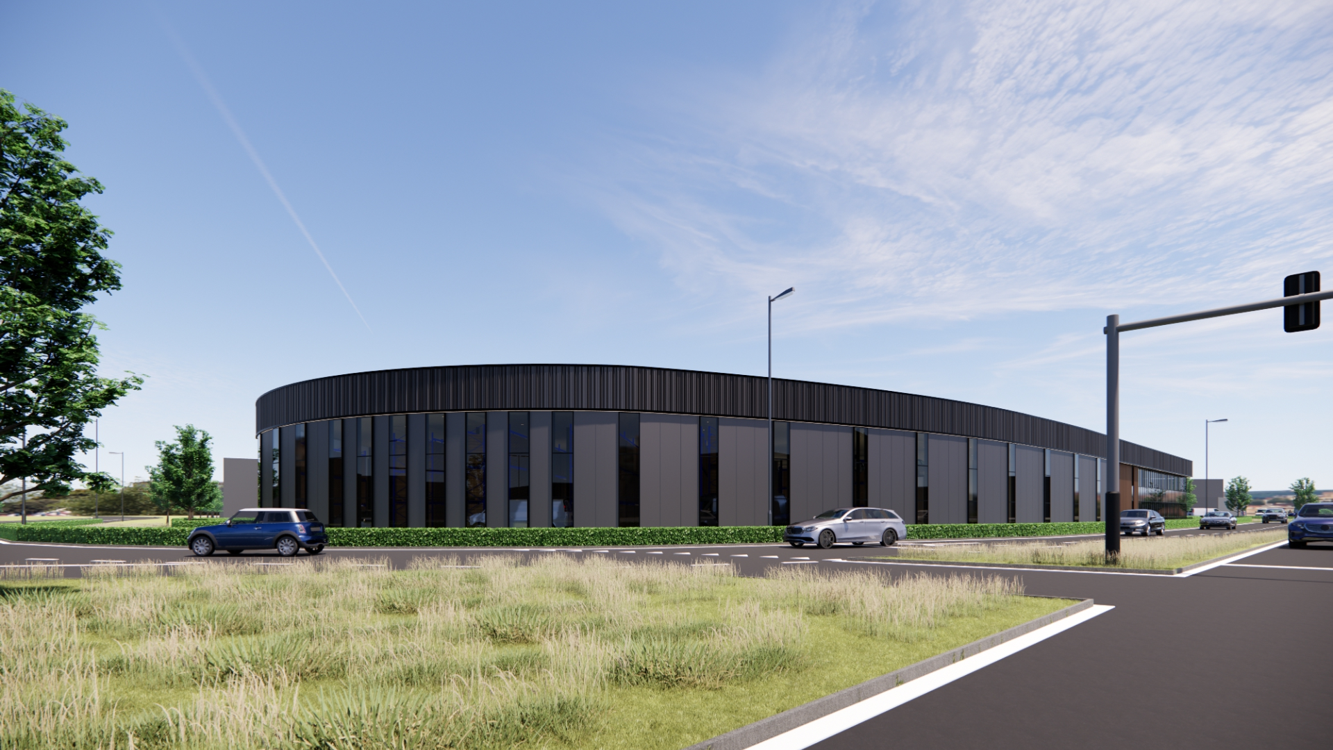 Een afbeelding van een bedrijfspand dat is ontwikkeld door Van der Meijden Vastgoed voor STIHO in Nijmegen.