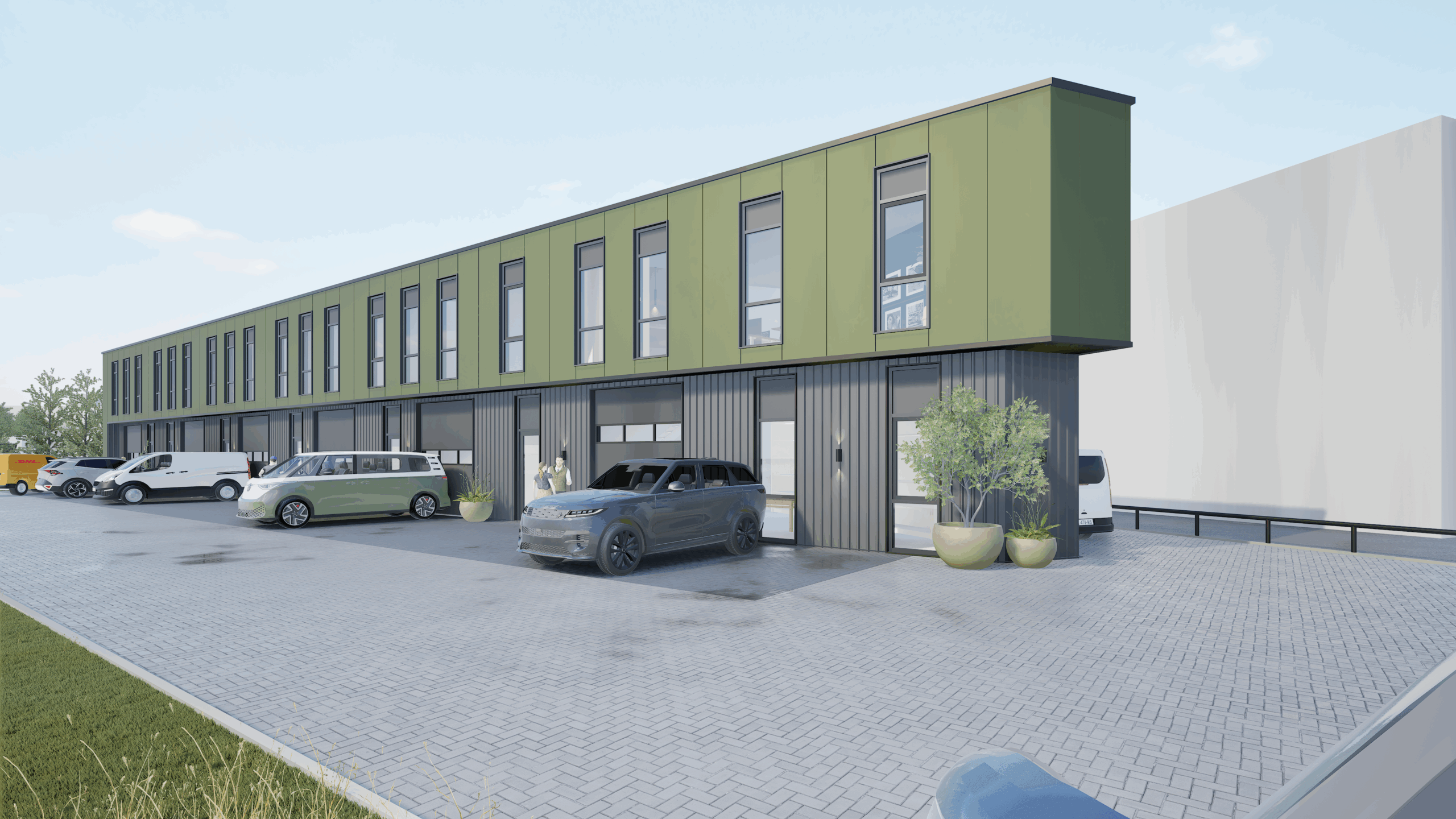 Nieuwbouw bedrijfspand in Heinenoord met moderne uitstraling en hoogwaardige afwerking